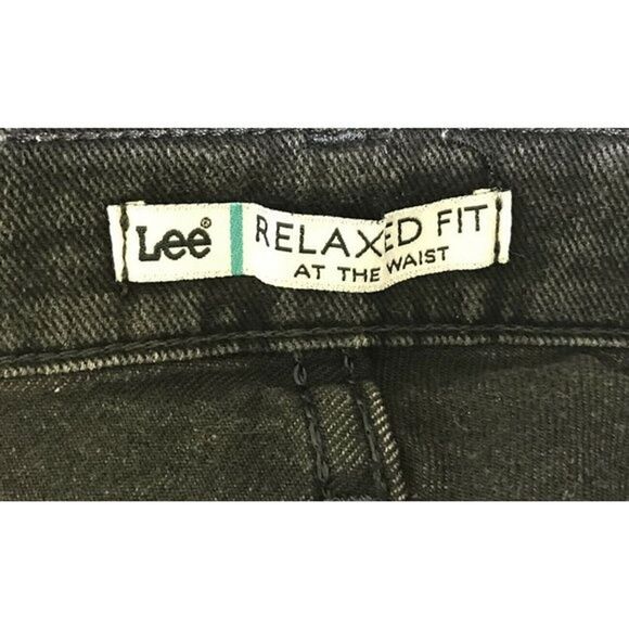 Lee Relaxed Fit Woman's Black Denim Jeans Size 18 Straight Leg 5 Pocket - Picture 6 of 11